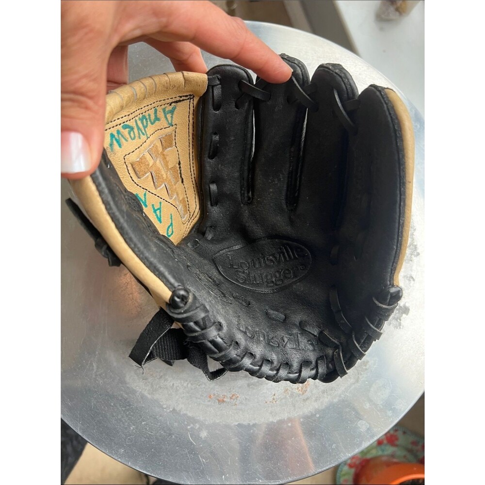 Louisville Slugger Kids Black and Tan Youth Baseball Glove